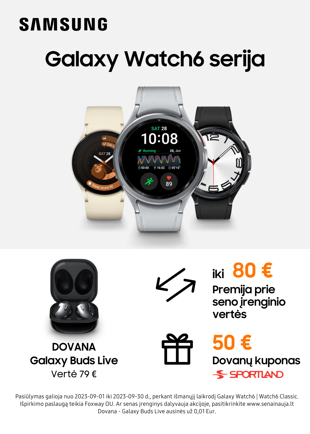 MP.lt Samsung Galaxy Watch6 akcija