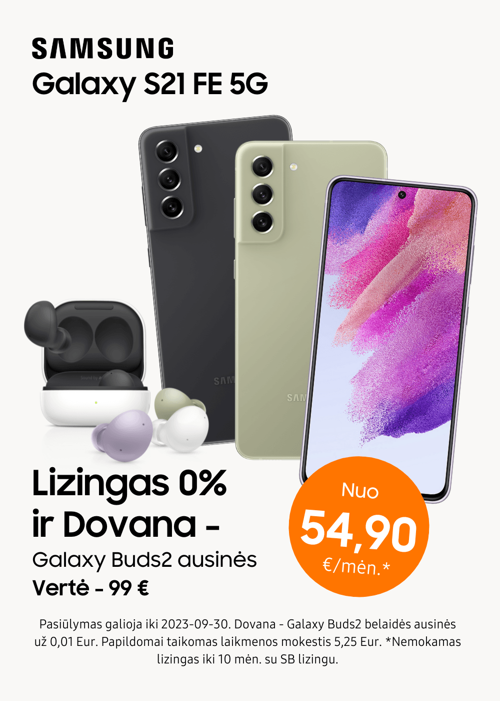 MP.lt Samsung Galaxy S21 Fe akcija dovana Buds2
