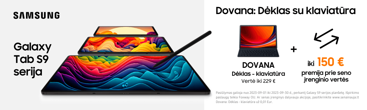 MP.lt Samsung Galaxy Tab S9 serija akcija dovana