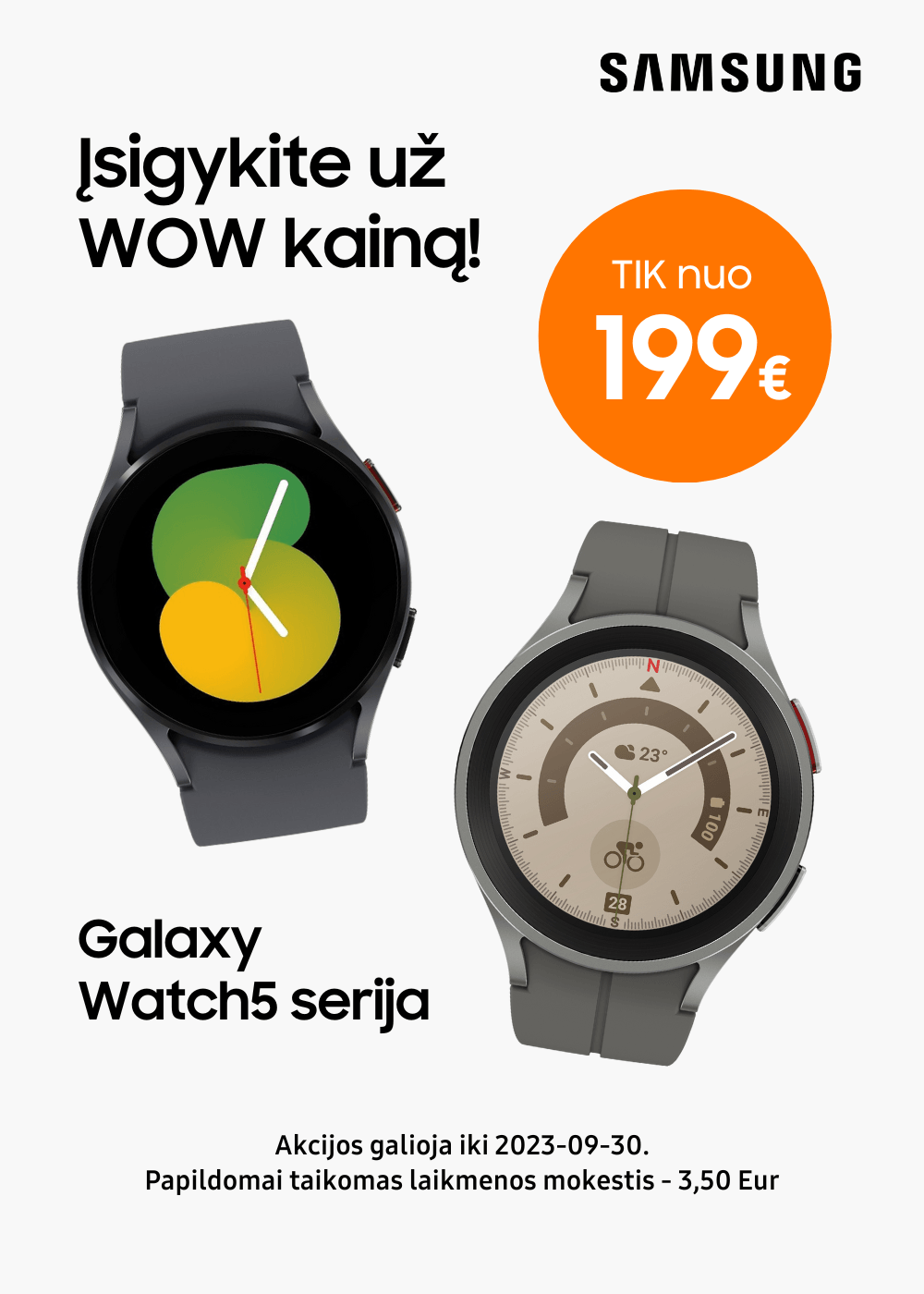 MP.lt Samsung Galaxy Watch5 akcija