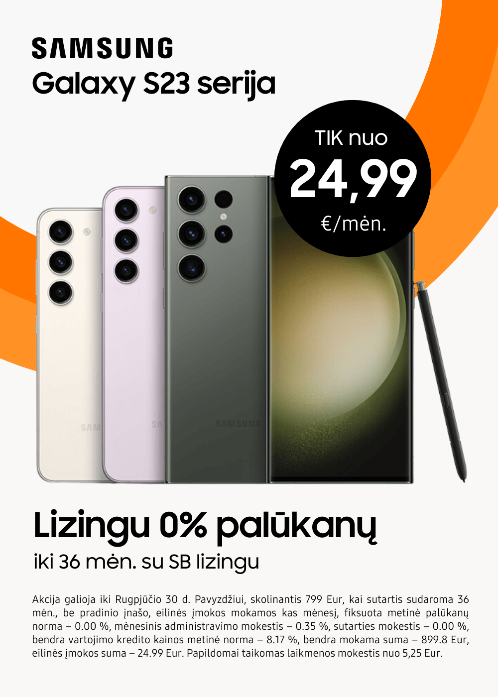 MP.lt Samsung Galaxy S23 serija lizingas gera kaina