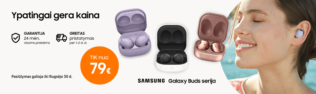 MP.lt Samsung Galaxy Buds serija akcija gera kaina