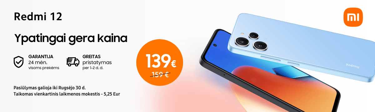 MP.lt Xiaomi Redmi 12 akcija gera kaina