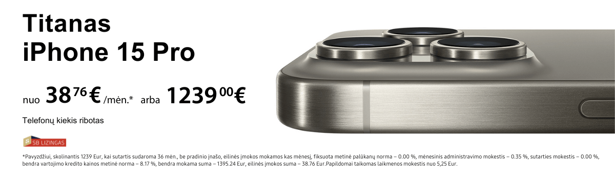 MP.lt iPhone 15 Pro jau prekyboj