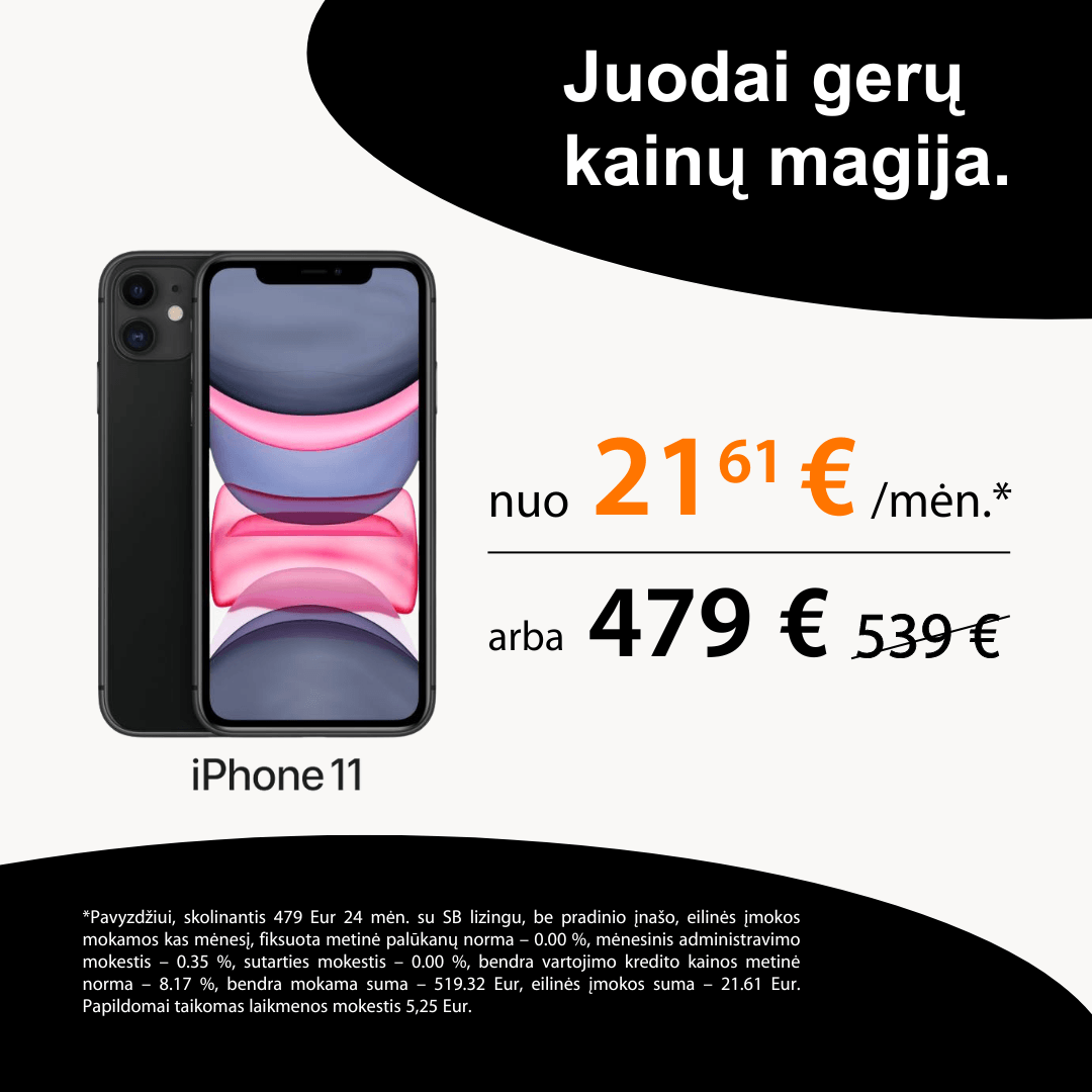 MP.lt iPhone 11 akcija Black friday akcija