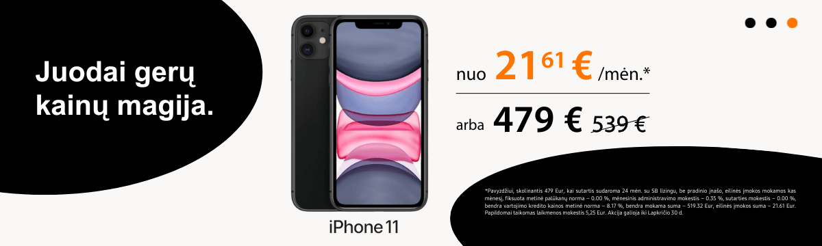 MP.lt iPhone 11 akcija Black friday akcija