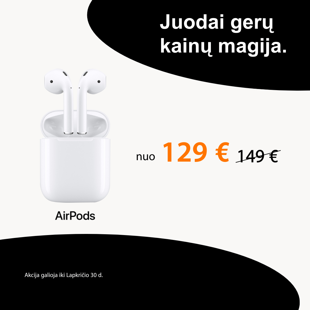 MP.lt AirPods akcija geros kainos