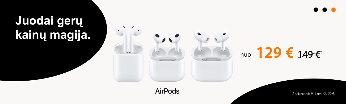 MP.lt AirPods akcija geros kainos