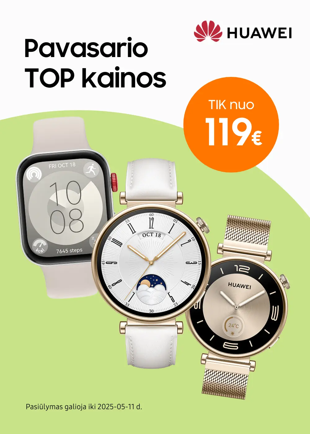 Huawei laikrodžiai pavasario TOP kainomis, Mobili prekyba