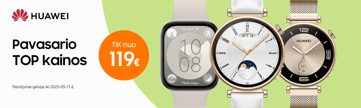 Huawei laikrodžiai pavasario TOP kainomis, Mobili prekyba
