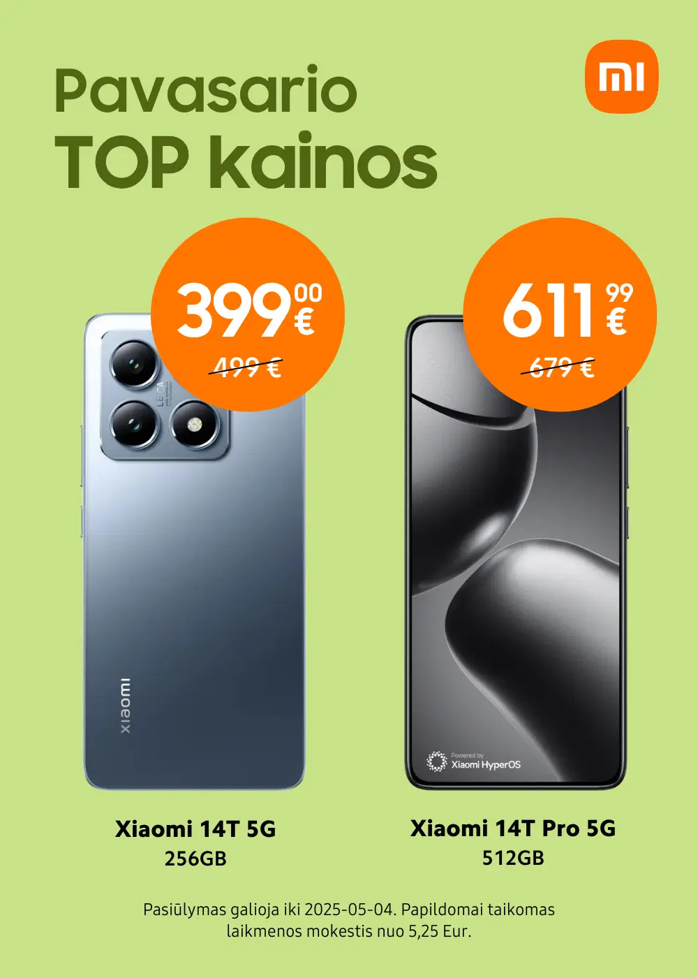 Xiaomi 14T pavasario TOP kainos, Mobili prekyba