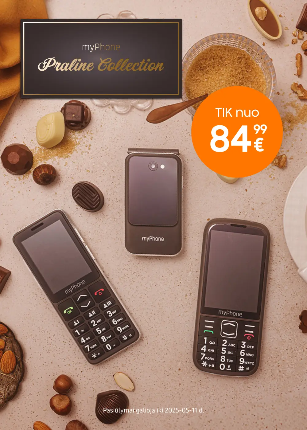 myPhone Praline Collection mygtukiniai, Mobili prekyba