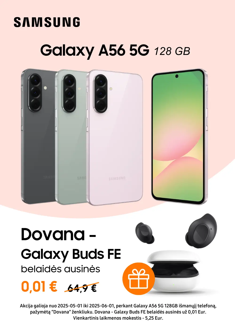 Samsung Galaxy A56 128GB su dovana, Mobili prekyba