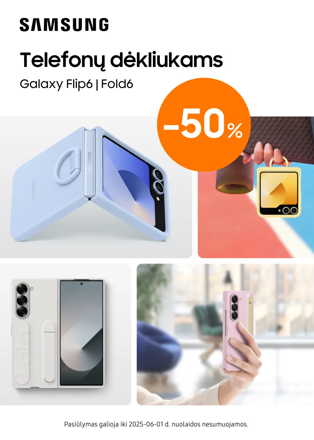 50% nuolaida Samsung Galaxy Flip6 Fold6 dėklams, Mobili prekyba