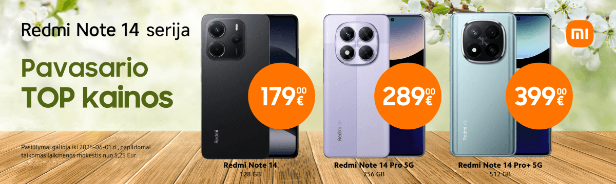 Xiaomi Redmi Note 14 serija, akcija, Mobili prekyba