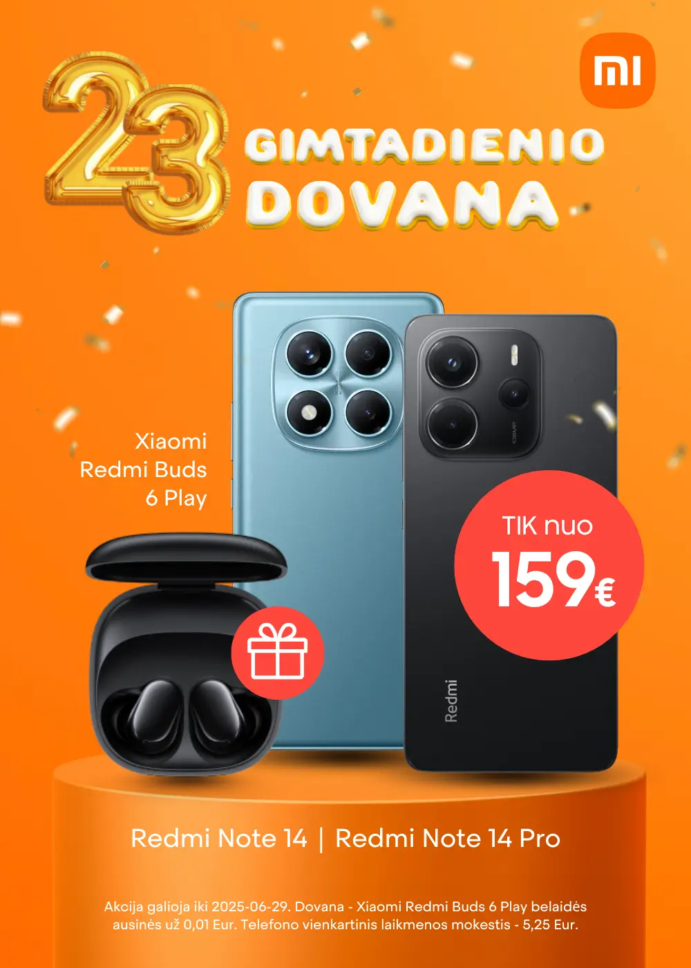 Dovana - Redmi Buds 6 Play ausinės, Mobili prekyba
