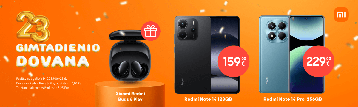 Dovana - Redmi Buds 6 Play ausinės, Mobili prekyba