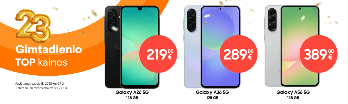 Samsung Galaxy A56 A36 A26 akcija, Mobili prekyba