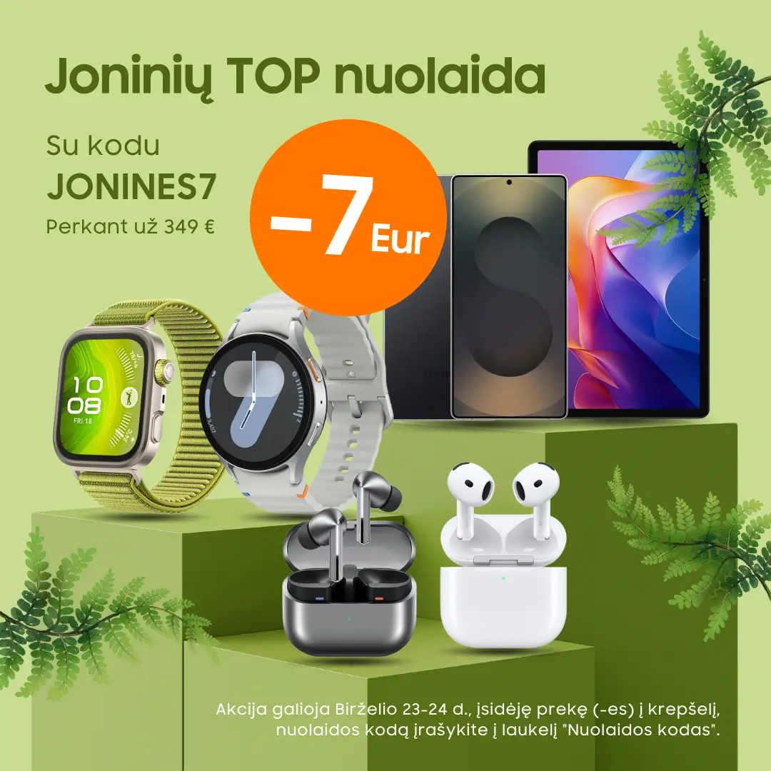 Joninių nuolaida su kodu JONINES7, Mobili prekyba