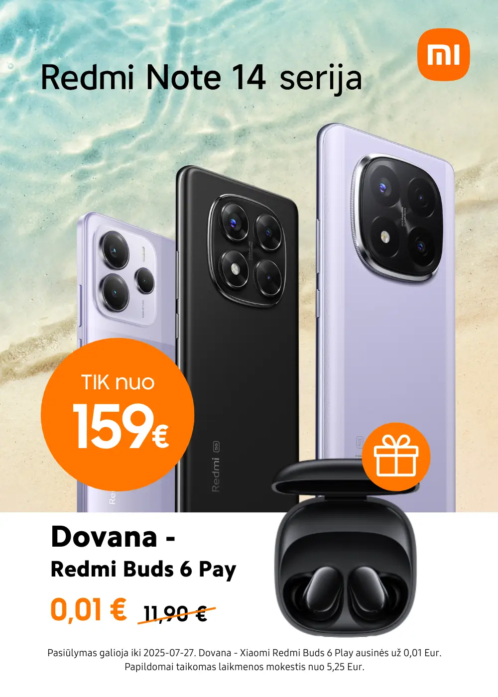 Dovana - Redmi Buds 6 Play ausinės, Mobili prekyba