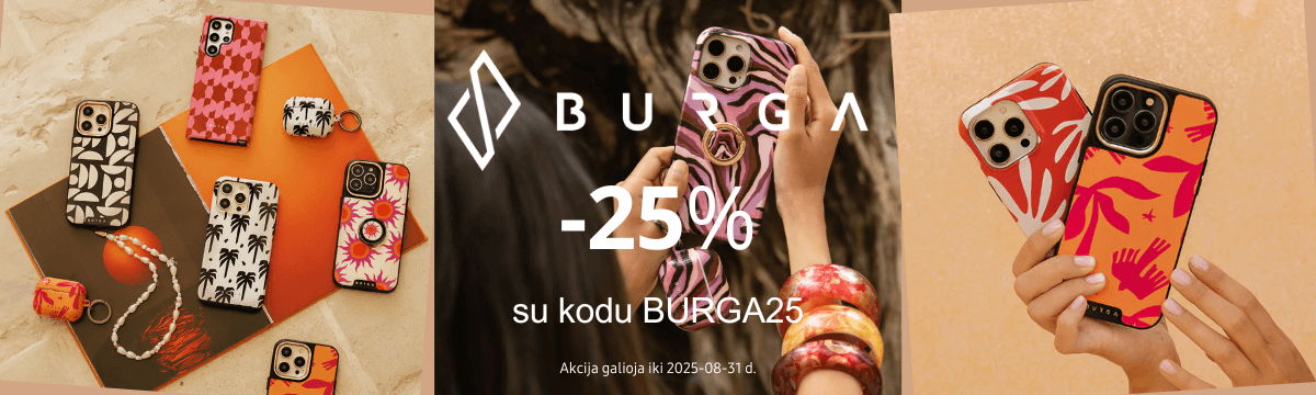 Burga dėklai su 25proc nuolaida, Mobili prekyba