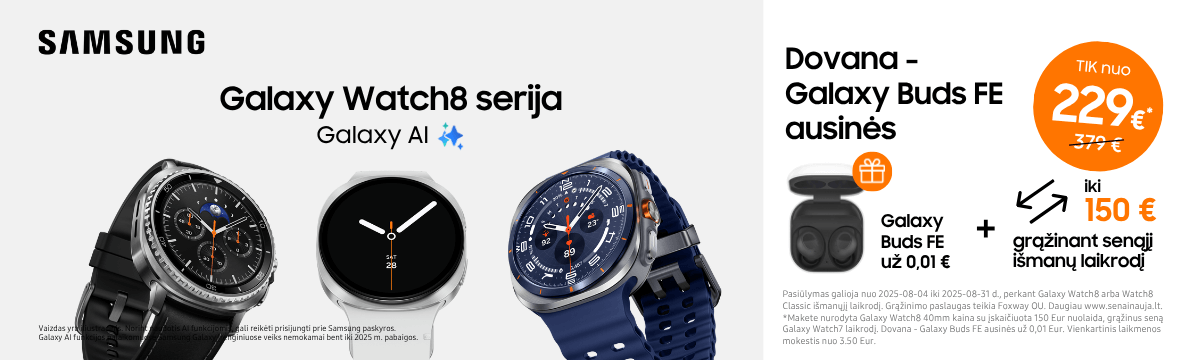 Samsung Galaxy Watch8 serija, naujiena. Mobili prekyba