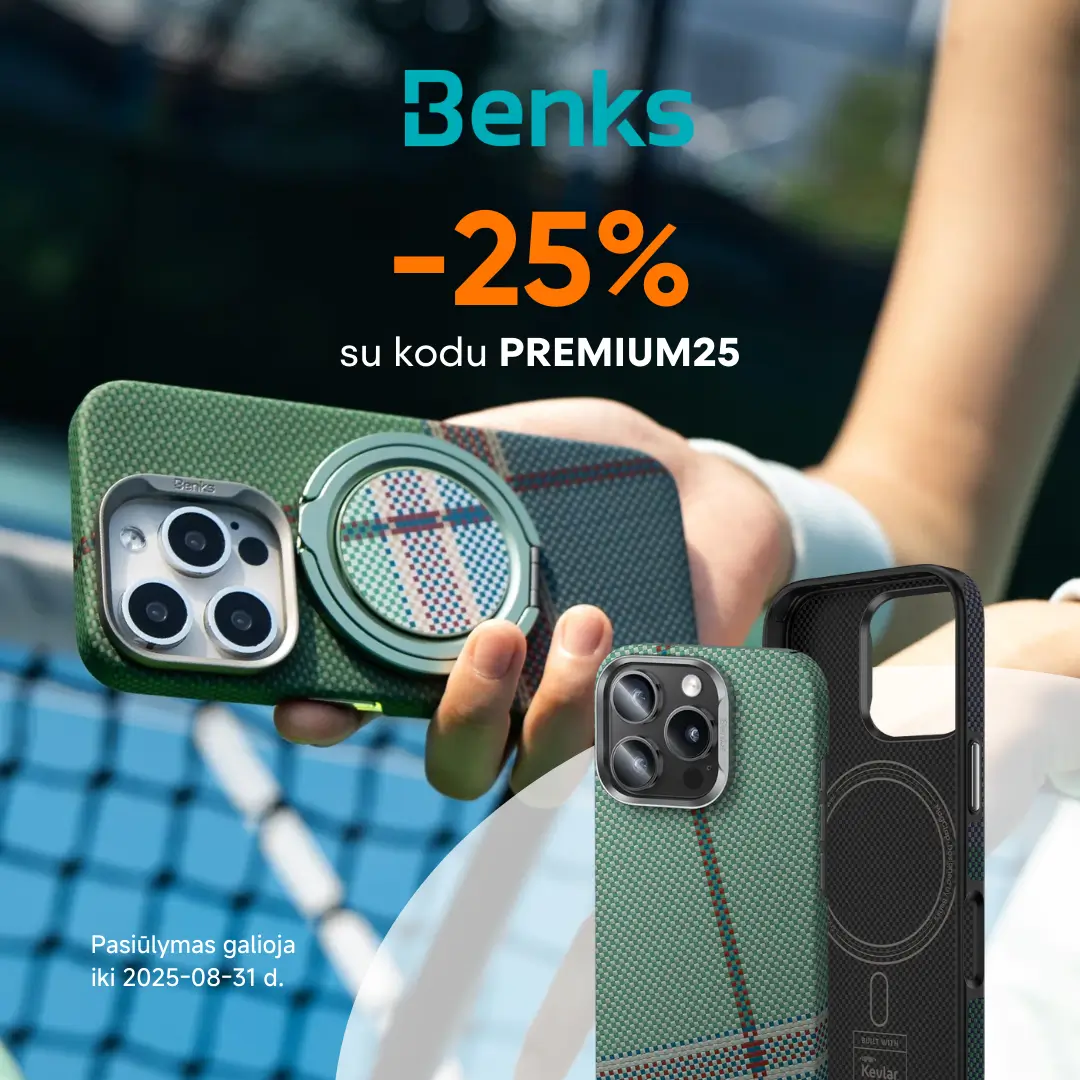 Benks dėklams 25proc nuolaida, Mobili prekyba