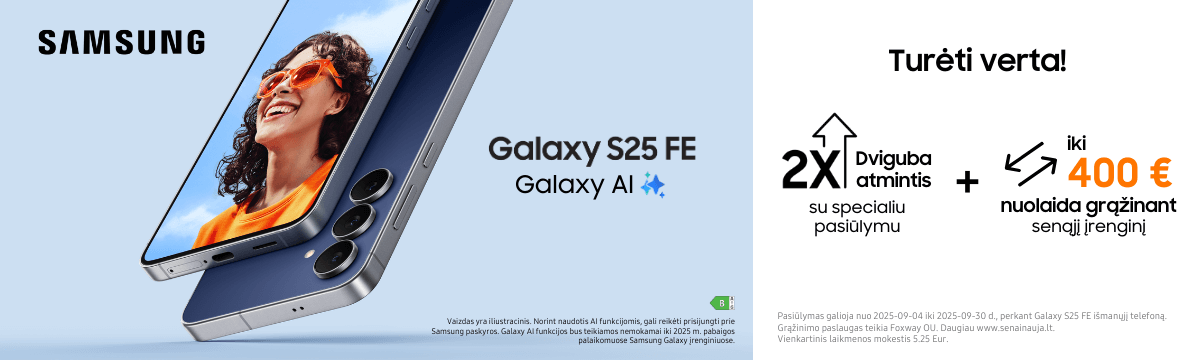 Samsung Galaxy S25 FE akcija, naujiena, Mobili prekyba