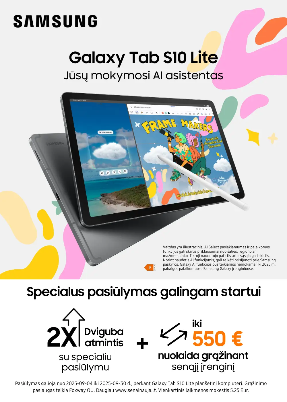 Samsung Galaxy Tab S10 Lite akcija, Mobili prekyba