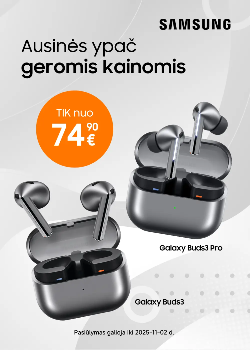 Samsung Galaxy Buds3 serija akcija, Mobili prekyba