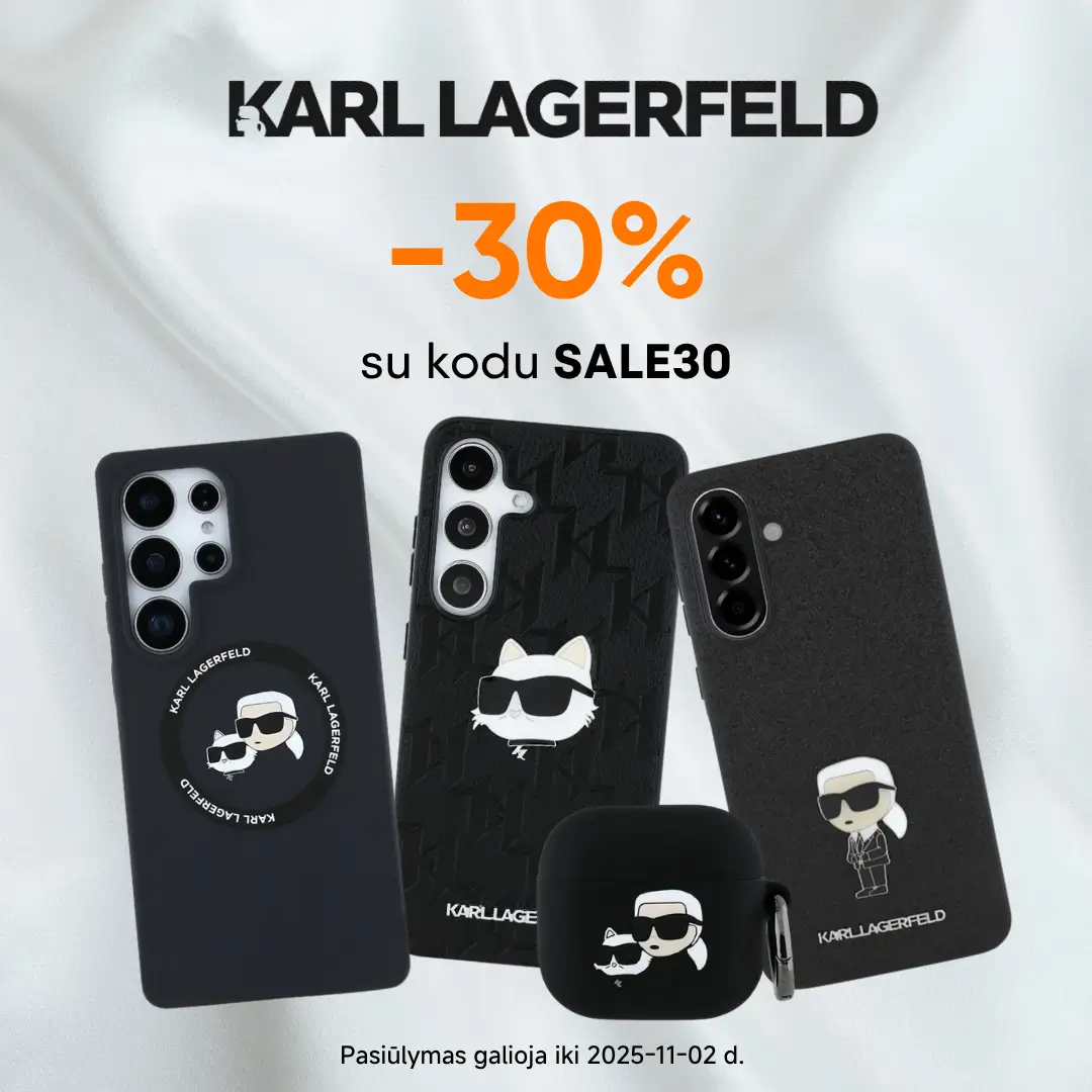 30% nuolaida Karl Lagerfeld dėklams. Mobili prekyba