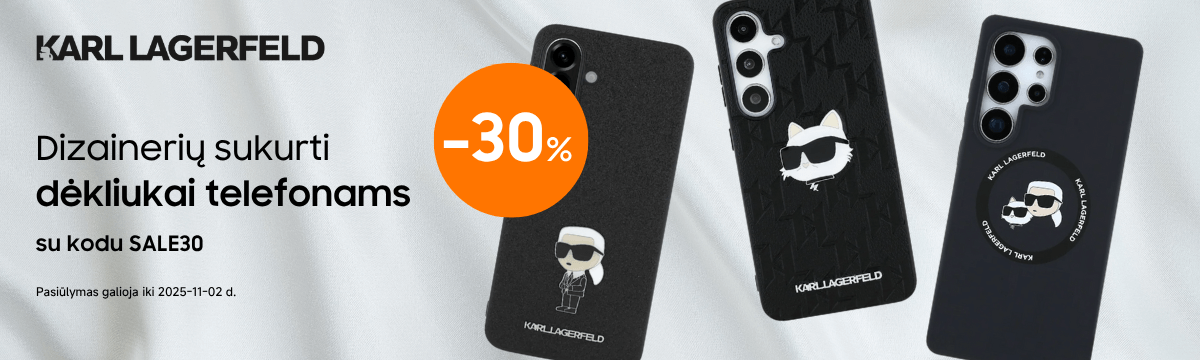 30% nuolaida Karl Lagerfeld dėklams. Mobili prekyba
