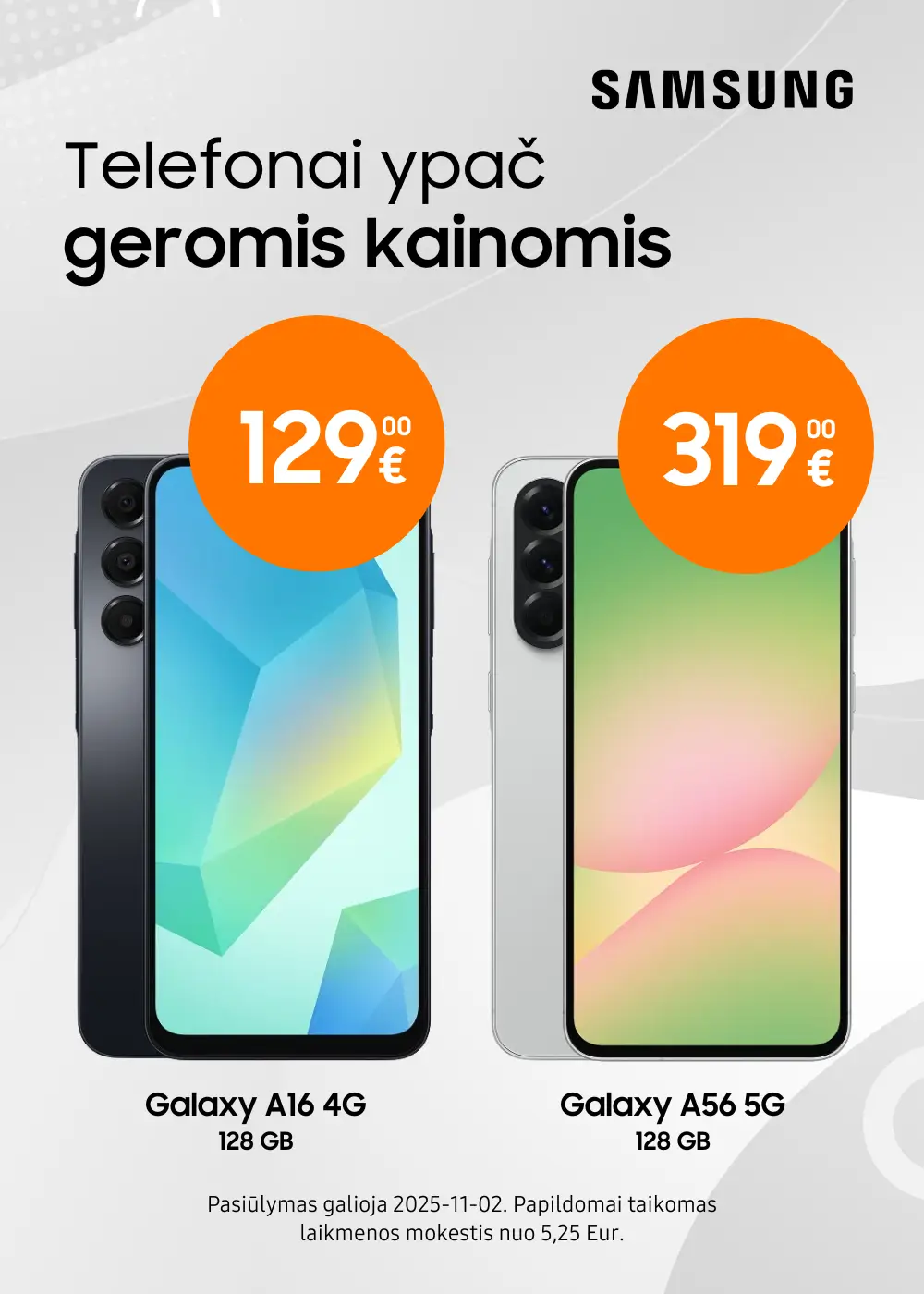 Samsung Galaxy A16 A36 A56 akcija, Mobili prekyba
