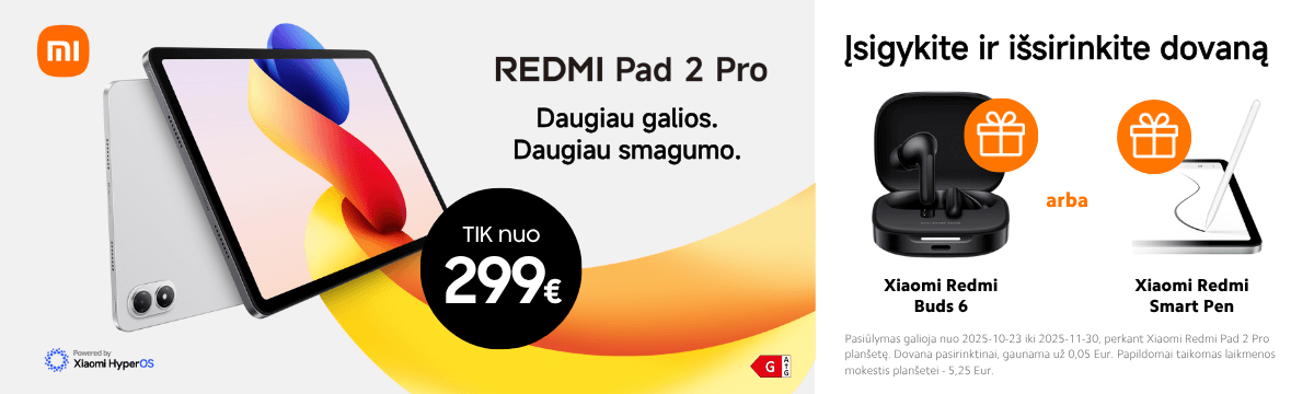 Redmi Pad 2 Pro akcija dovana, Mobili prekyba