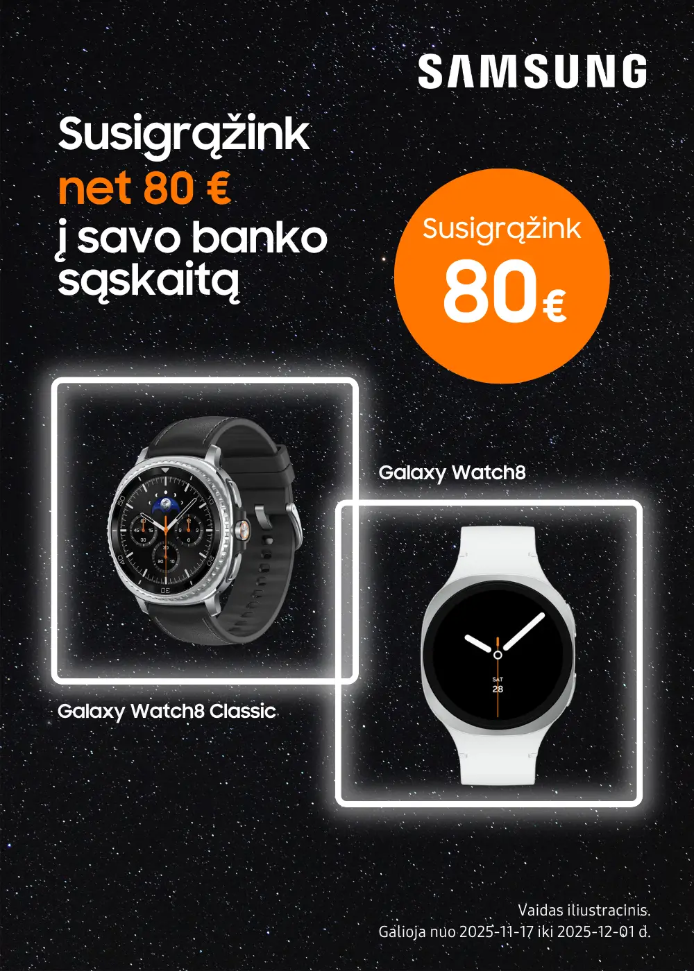 Samsung 80 Eur cashback, Mobili prekyba
