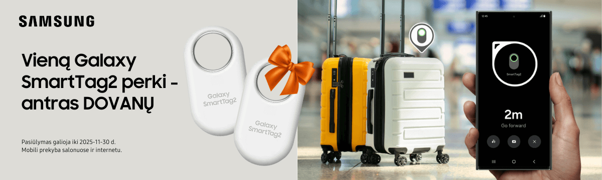 Perkant vieną Samsung Galaxy SmartTag2 - antras dovanų, Mobili prekyba