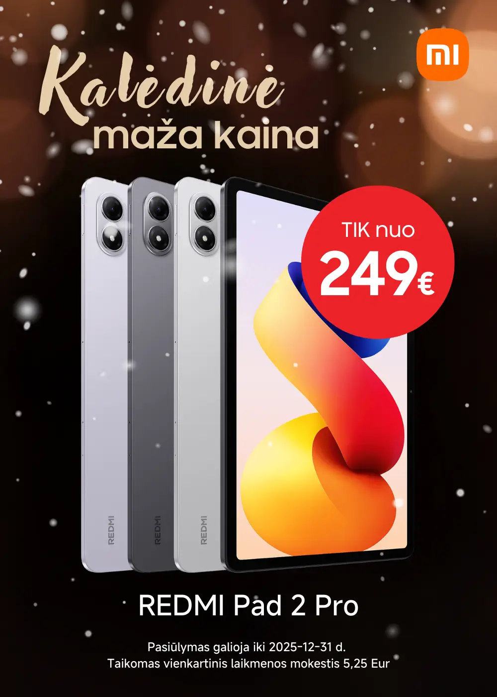 Xiaomi Redmi Pad 2 Pro Kalėdinė akcija, Mobili prekyba