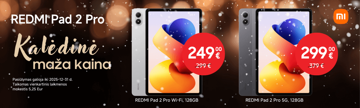 Xiaomi Redmi Pad 2 Pro Kalėdinė akcija, Mobili prekyba
