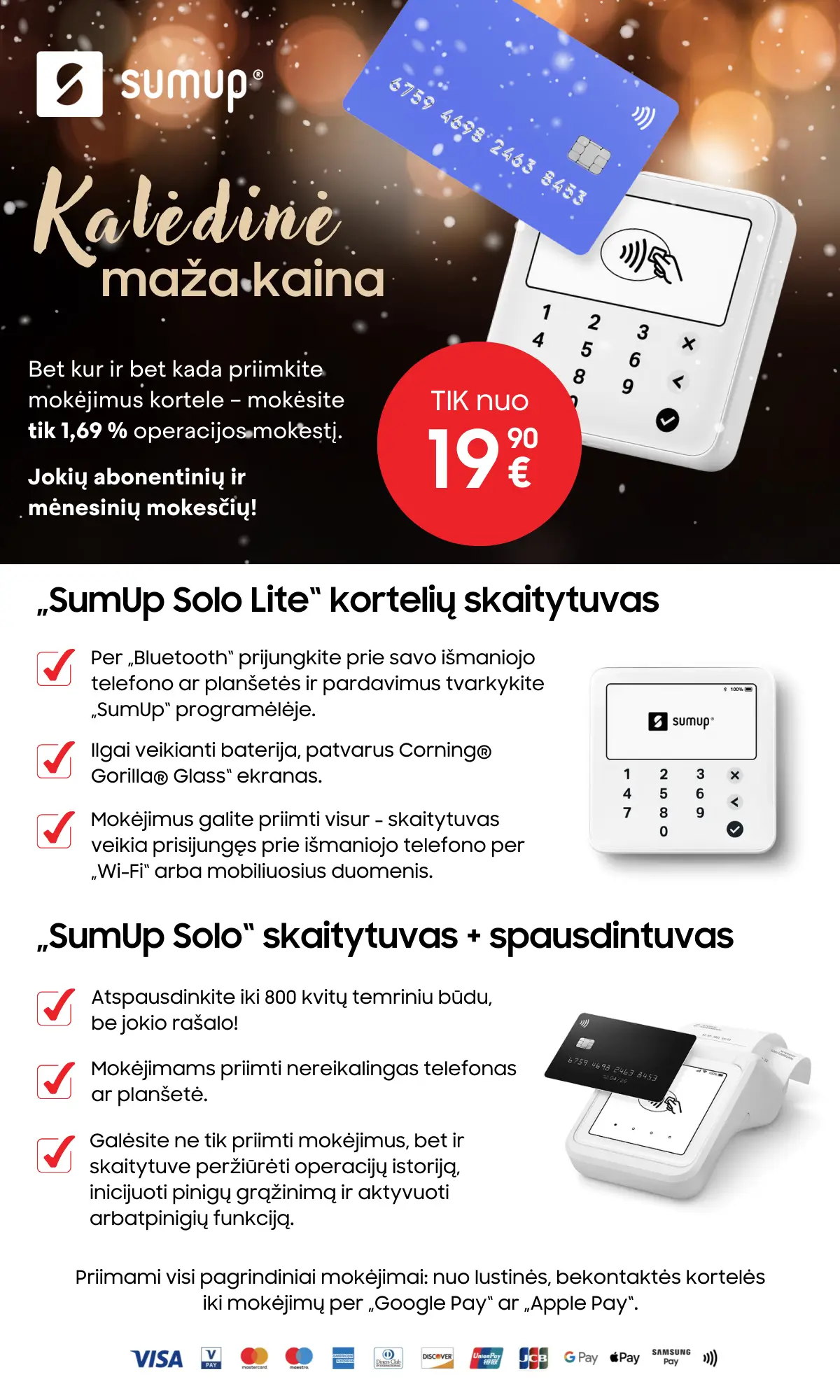 Sumup kortelių skaitytuvai - bet kokio tipo verslui, Mobili prekyba