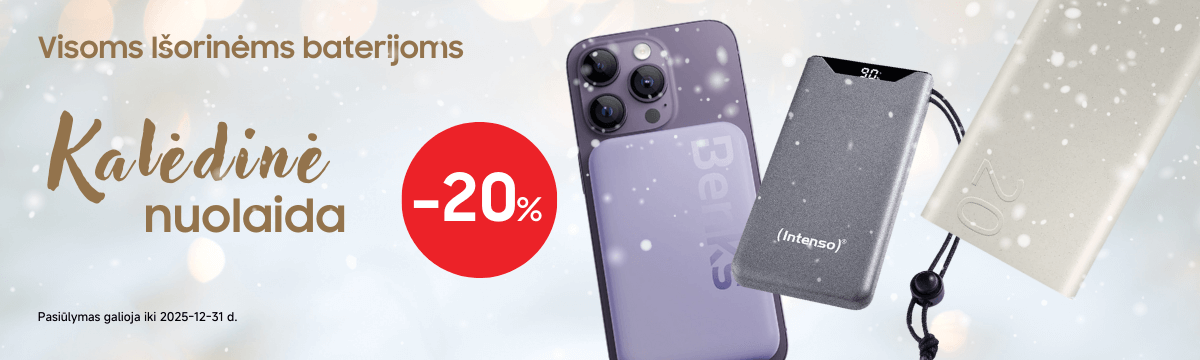 Visoms išorinėms baterijoms 20proc nuolaida, Mobili prekyba