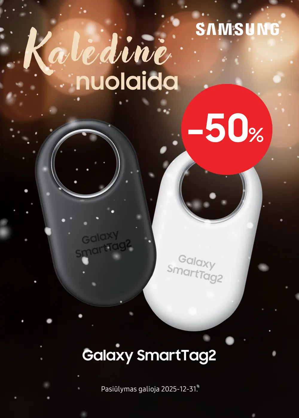 Samsung Galaxy SmartTag2 50% nuolaida, Mobili prekyba