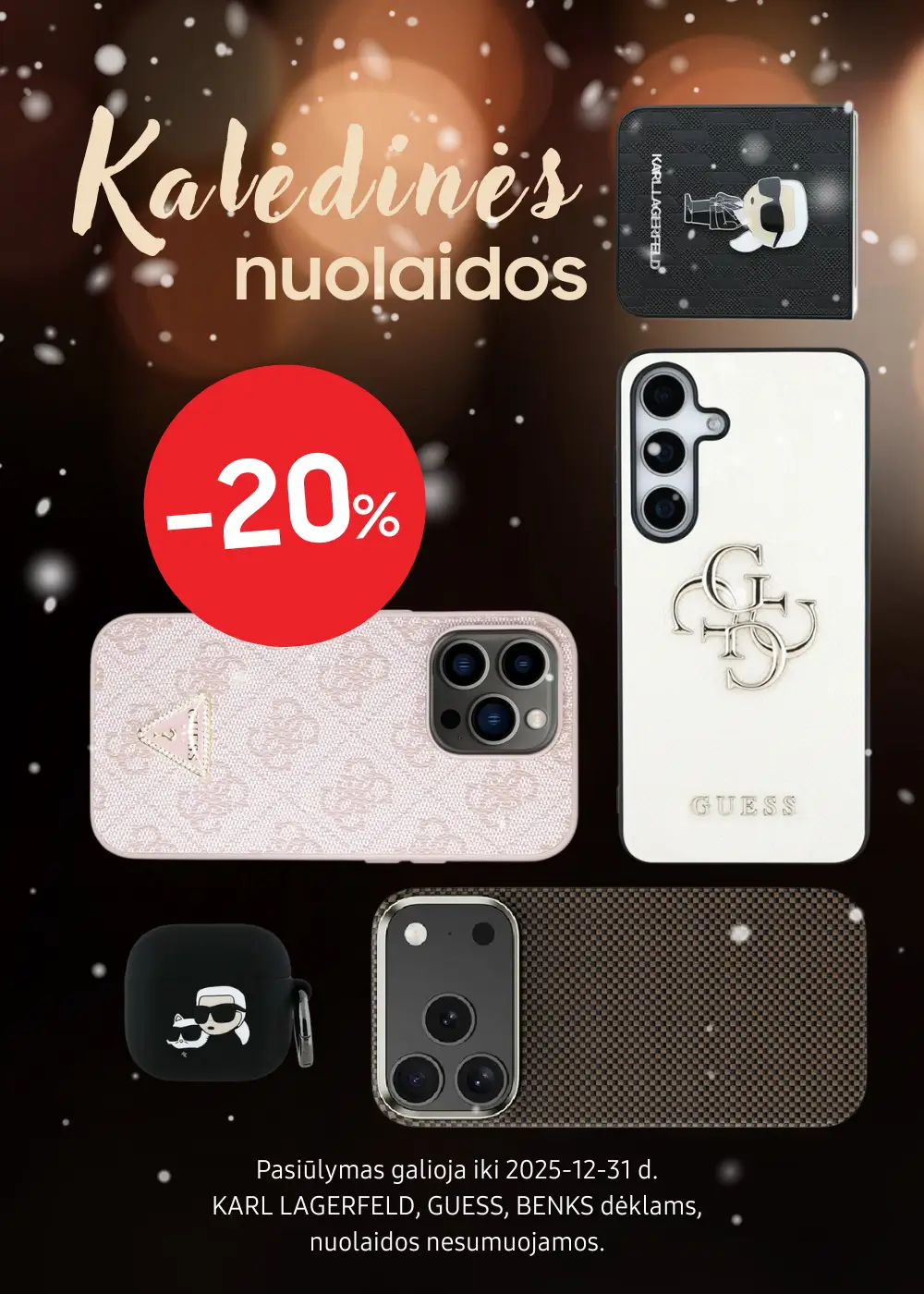 Guess, Karl Lagerfeld, Benks telefonų dėklams nuolaida, Mobili prekyba