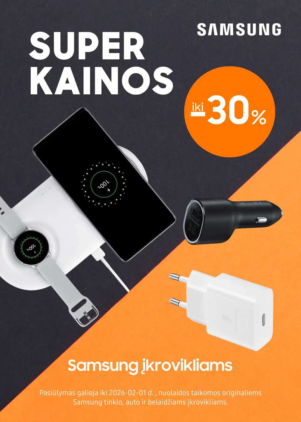 Samsung įkrovikliams nuolaidos iki 30%, Mobili prekyba