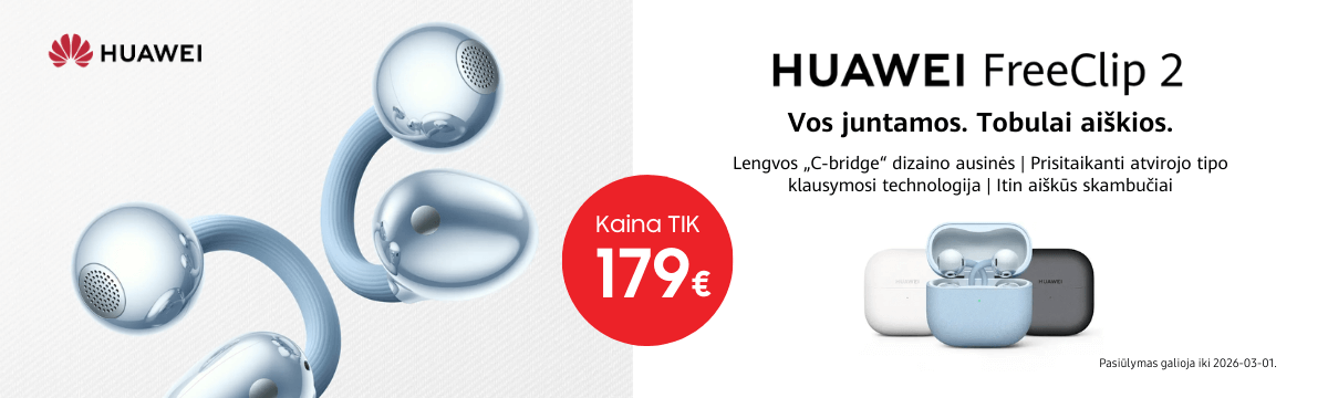 Huawei FreeClip 2 ausinės su akcija, Mobili prekyba