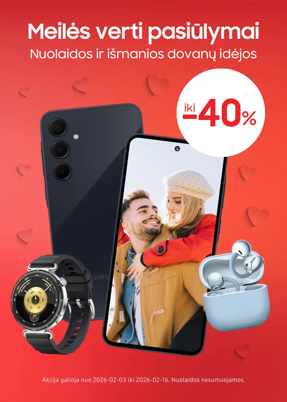 Valentino dienos pasiūlymai telefonams, laikrodžiams, Mobili prekyba