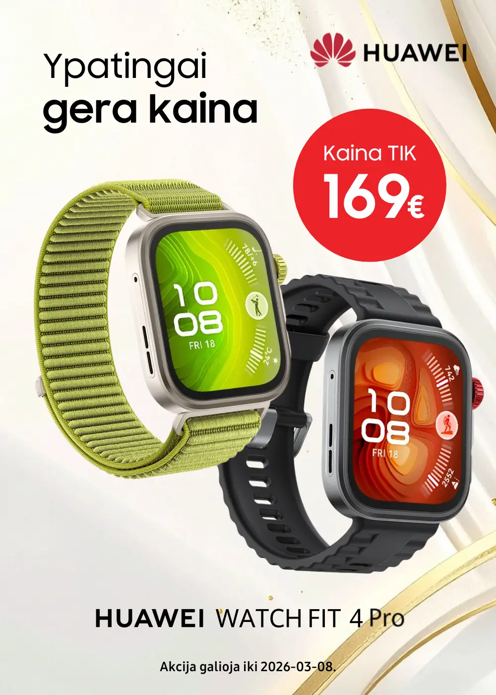 Huawei Watch Fit 4 Pro gera kaina, Mobili prekyba