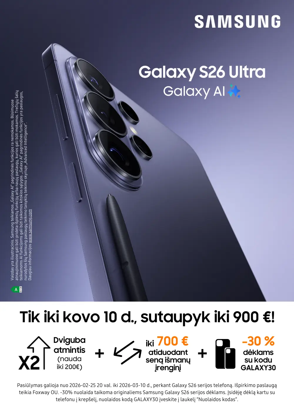 Samsung Galaxy S26 serija, naujiena, Mobili prekyba