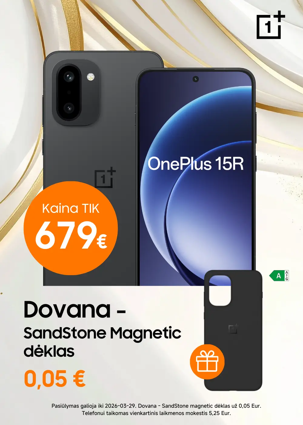 OnePlus 15R ir dėklas dovanų, Mobili prekyba