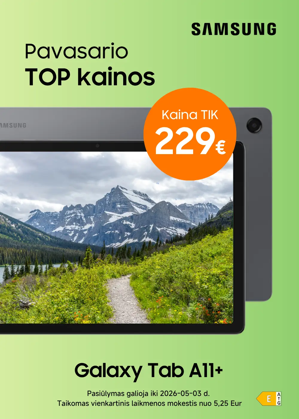 Samsung Galaxy Tab A11+ akcija, Mobili prekyba