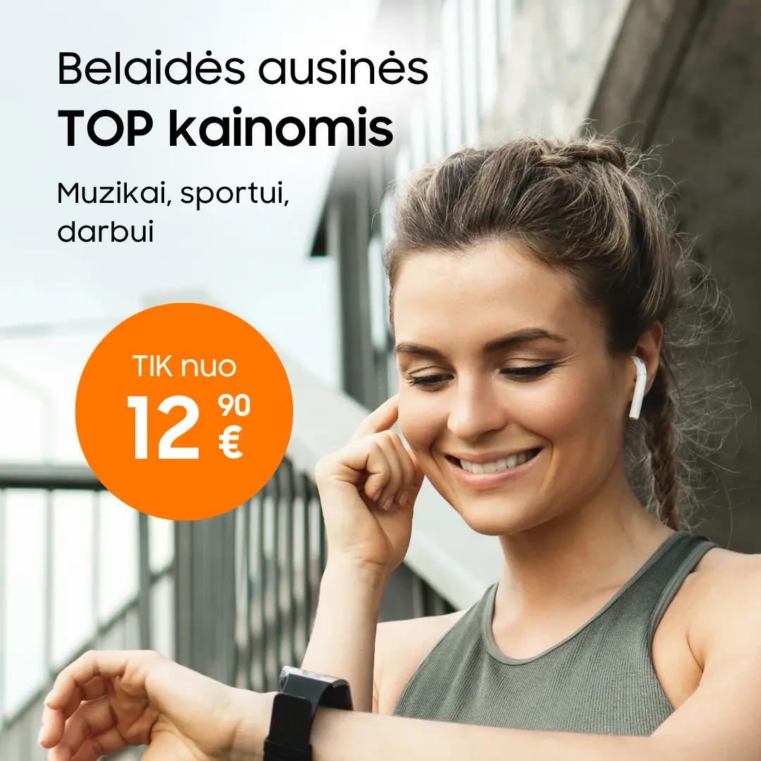 Belaidės ausinės TOP kainomis, nuo 12,90 Eur, Mobili prekyba